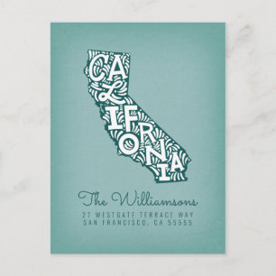 We've Moved   New Address   California Postcard