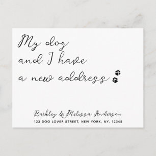 We've Moved New Address Dog Moving Announcement Postcard