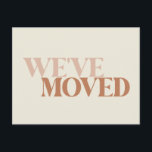 We've Moved New Address Elegant Terracotta Postcard<br><div class="desc">Minimalist Modern Moving Announcement Postcard in Blush and Terracotta</div>