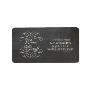 We've Moved New address holiday Label