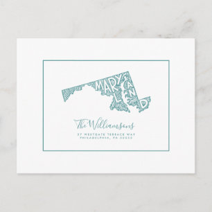 We've Moved   New Address   Maryland Postcard