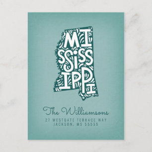 We've Moved   New Address   Mississippi Postcard