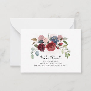 We've Moved New Address Modern Floral Moving Card
