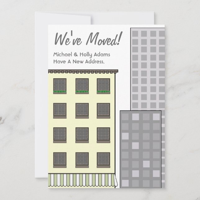We've Moved New Address / New Apartment Announcement (Front)