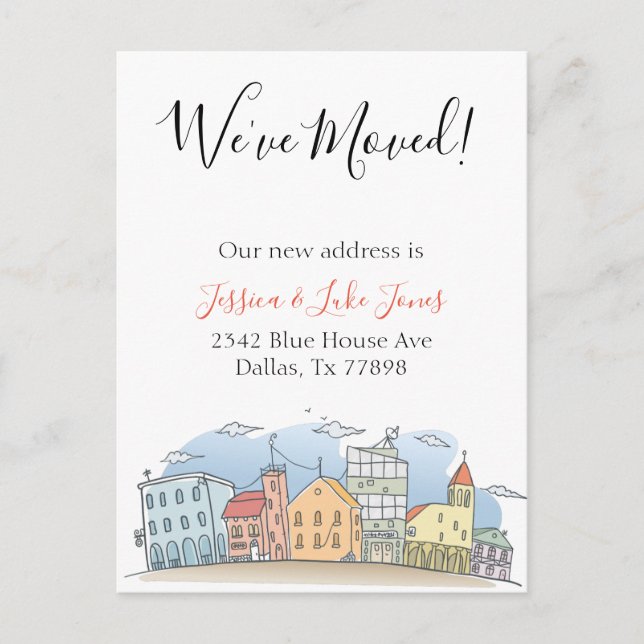 We've Moved New Address Notice Moving Announcement Postcard (Front)