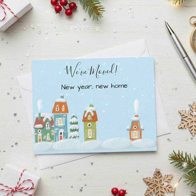We've Moved New Address Notice Moving New Year Announcement Postcard (Creator Uploaded)