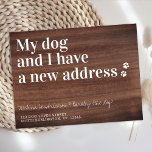 We've Moved New Address Pet Dog Moving Postcard<br><div class="desc">My Dog And I Have A New Address! Let your best friend announce your move with this cute and funny dog moving announcement card. Personalise names with the dog, and your new address. This dog new address announcement card is a must for all dog moms, dog dads, & dog lovers!...</div>