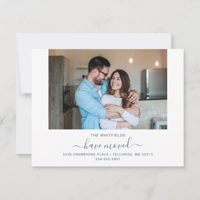 We've Moved New Address Photo Moving Announcement (Front)