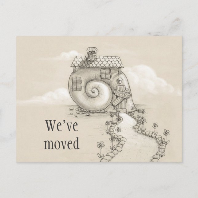 We've moved new address snail house Postcard (Front)