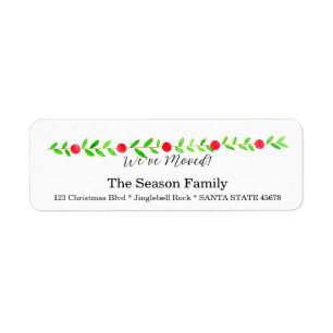 We've Moved/New Address , watercolor Christmas