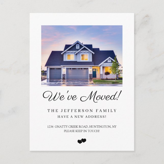We've Moved New Change of Address Photo Moving Announcement Postcard (Front)