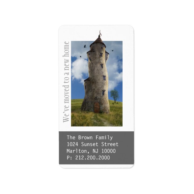 We've Moved! New Home Announcement Address Labels (Front)