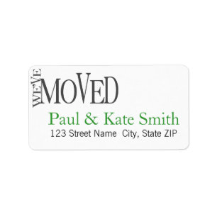 We've Moved! New Home Announcement Address Labels