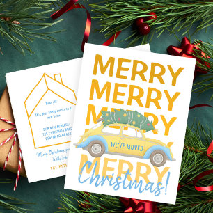 We've moved new home Christmas holiday moving Announcement Postcard