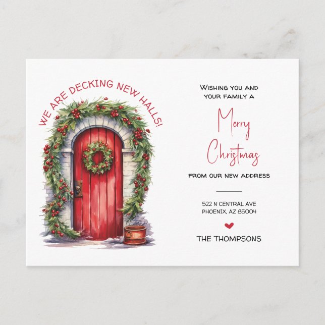 We've Moved New Home Christmas Moving Announcement (Front)