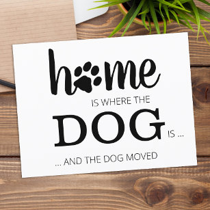 We've Moved New Home Dog Pet Moving Announcement  Postcard