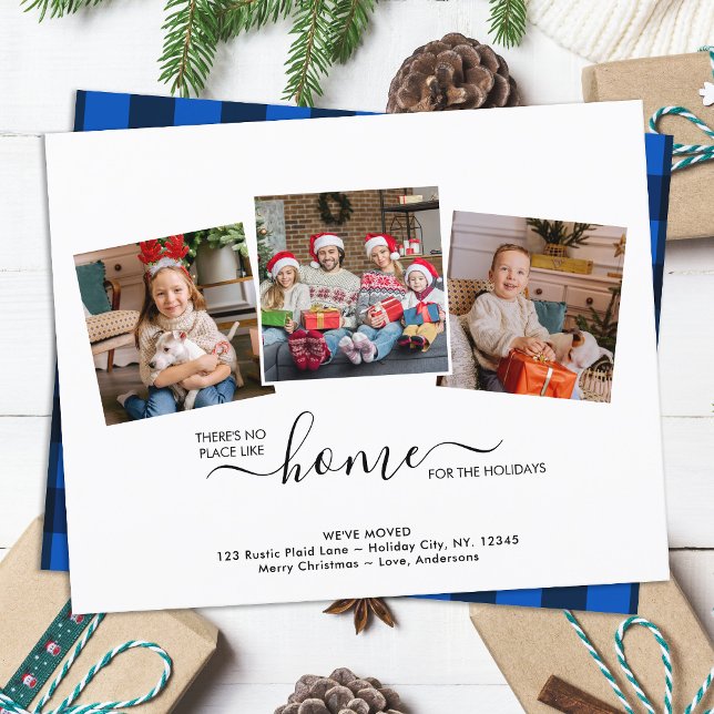 We've Moved New Home Holidays 3 Photo Moving Card (Creator Uploaded)