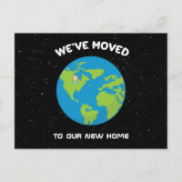We've Moved New Home Location Pin Planet Earth