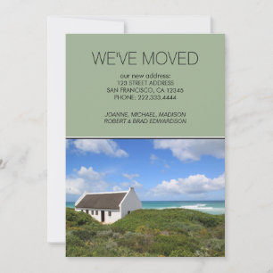 We've moved New Home moving photo announcement