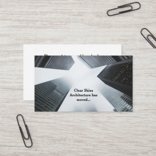 We've Moved New Office Custom Company Business Card