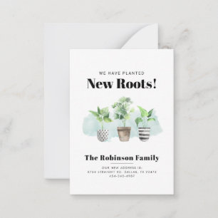 We've Moved New Roots Moving Announcement