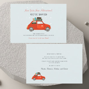 We've Moved New Year Adventures Red Car Moving Card