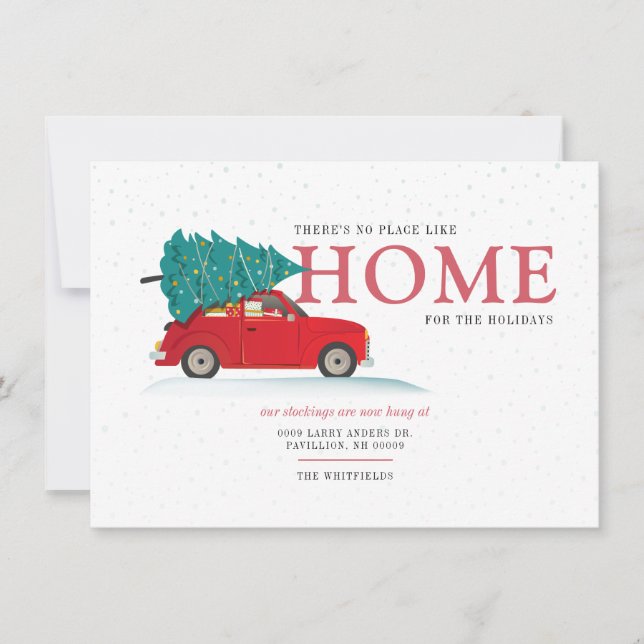 We've Moved No Place Like Home Holiday Moving Announcement (Front)