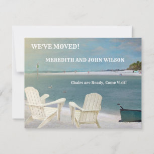 We've Moved Ocean Beach Move Announcement Card