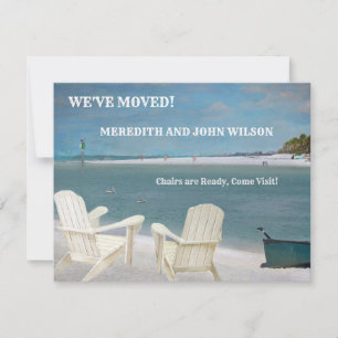 We've Moved Ocean Beach Move Announcement Card