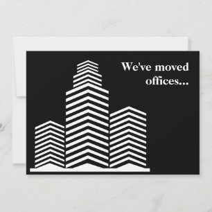 We've Moved Offices Chic Modern New Business Postc Announcement