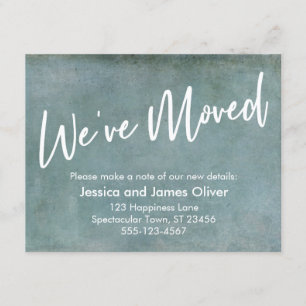 We've Moved on Light Blue Grunge Announcement