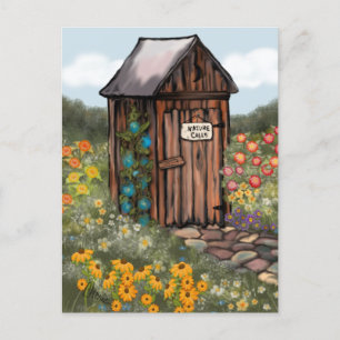 We've Moved! Outhouse  Postcard