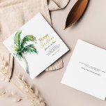 We've Moved Palm Tree Holiday Moving Announcement<br><div class="desc">Christmas Holiday Coastal Moving Palm Tree Announcement you can easily customise by clicking the "Personalise" button. Add your custom message and names on the reverse side</div>