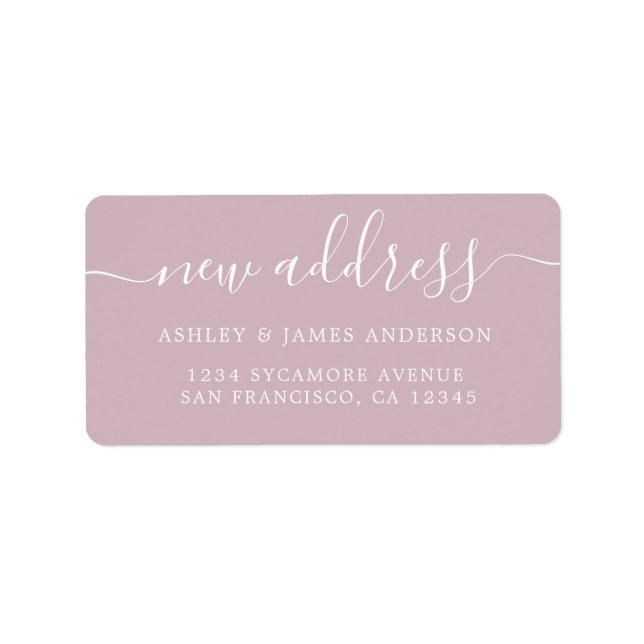 We've Moved Pastel Purple New Address label (Front)