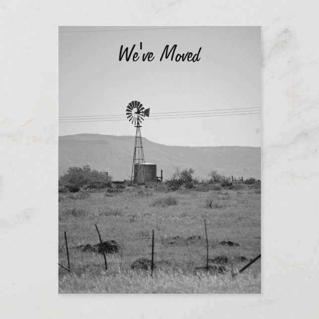 We've Moved Postcard (Front)