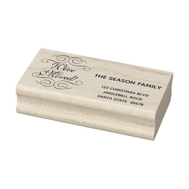 We've Moved return address Rubber Stamp (Stamp)