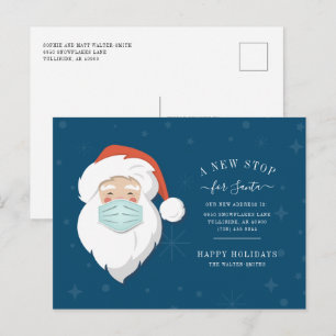 We've Moved Santa's New Stop Moving Announcement Postcard