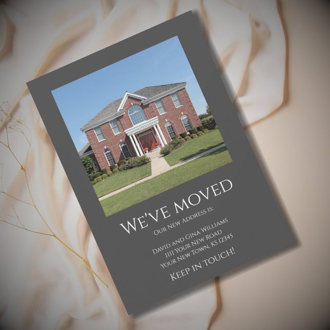 We've Moved Simple Photo Grey Moving  Announcement (Creator Uploaded)