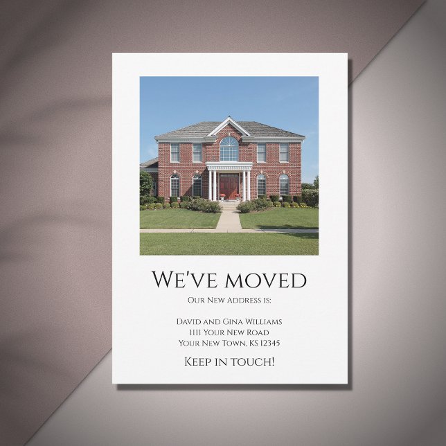 We've Moved Simple Photo New Home Moving  Announcement (Creator Uploaded)