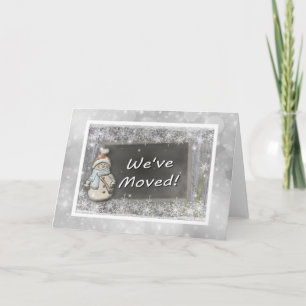 We've Moved Snowman Holiday Card