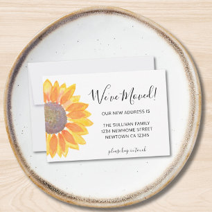 We've Moved Sunflower Announcement Card