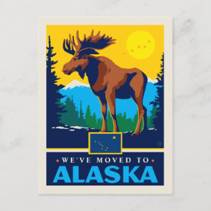 We've Moved To Alaska Invitation Postcard