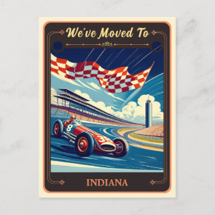 We've Moved To Indiana   Vintage Postcard