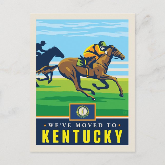 We've Moved To Kentucky Invitation Postcard (Front)