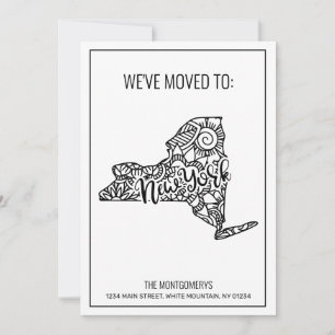 We've Moved To New York State Floral Mandala Announcement