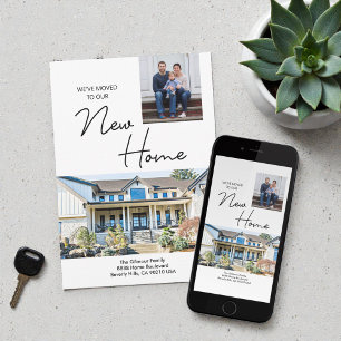 We've moved to our New Home custom photos Announcement