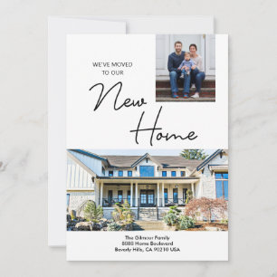 We've Moved to our New Home Custom photos Holiday Card
