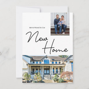 We've Moved to our New Home Family House Photo Holiday Card