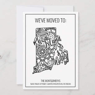 We've Moved To Rhode Island State Floral Mandala Announcement