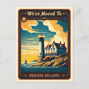 We've Moved To Rhode Island   Vintage Postcard